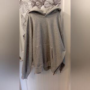 Zara Heather Gray Hooded Sweatshirt